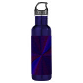 Kreislaufpatchwork Blau bis Lila Trinkflasche (Vorderseite)