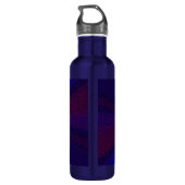 Kreislaufpatchwork Blau bis Lila Trinkflasche (Rückseite)