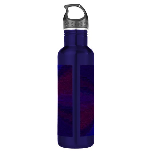 Kreislaufpatchwork Blau bis Lila Trinkflasche (Rückseite)