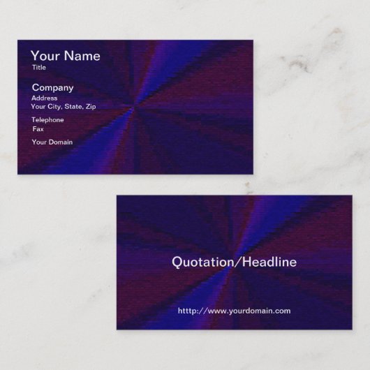 Kreislaufpatchwork Blau bis Lila Visitenkarte (Vorne/Hinten)