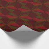 Kreislaufpatchwork Rot bis Grün Geschenkpapier (Ecke)