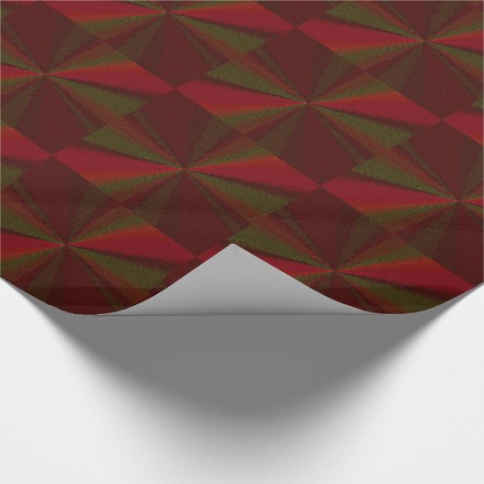 Kreislaufpatchwork Rot bis Grün Geschenkpapier (Ecke)