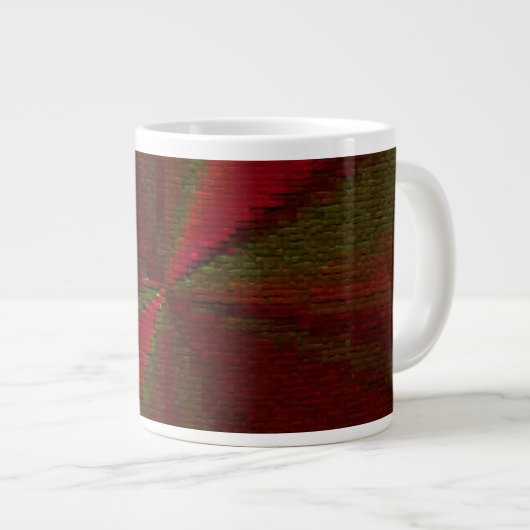 Kreislaufpatchwork Rot bis Grün Jumbo-Tasse (Vorderseite Rechts)