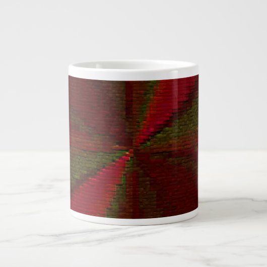 Kreislaufpatchwork Rot bis Grün Jumbo-Tasse (Vorderseite)