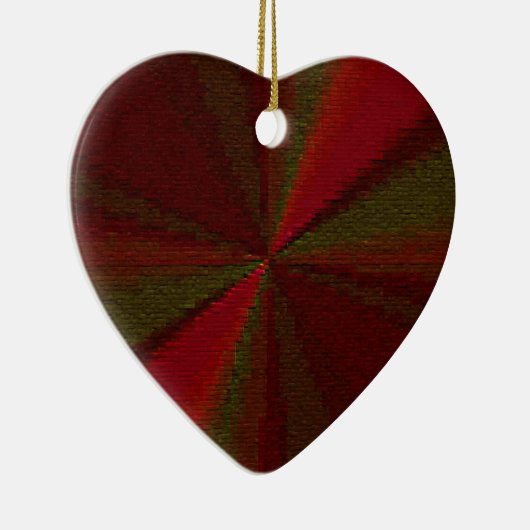 Kreislaufpatchwork Rot bis Grün Keramik Ornament (Rechts)