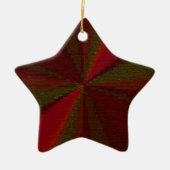 Kreislaufpatchwork Rot bis Grün Keramik Ornament (Vorne)