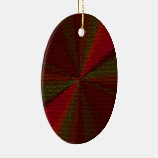 Kreislaufpatchwork Rot bis Grün Keramik Ornament (Rechts)