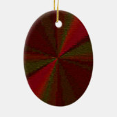 Kreislaufpatchwork Rot bis Grün Keramik Ornament (Hinten)