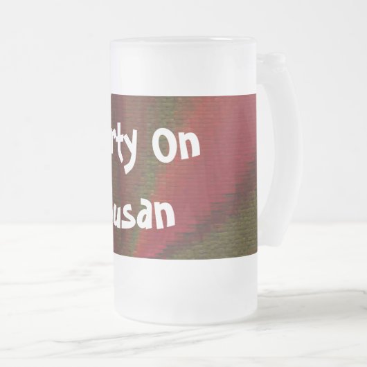 Kreislaufpatchwork Rot bis Grün Mattglas Bierglas (VorderseiteRechts)