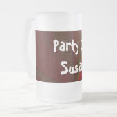 Kreislaufpatchwork Rot bis Grün Mattglas Bierglas (Vorderseite Links)