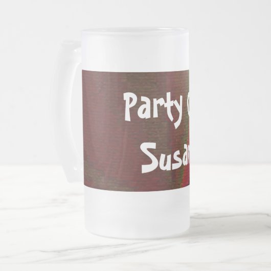 Kreislaufpatchwork Rot bis Grün Mattglas Bierglas (Vorderseite Links)