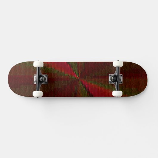 Kreislaufpatchwork Rot bis Grün Skateboard (Horizontal)