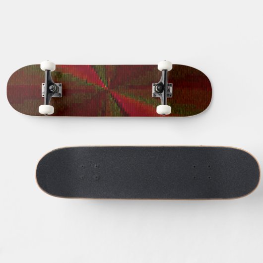 Kreislaufpatchwork Rot bis Grün Skateboard (Horizontal)