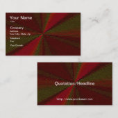 Kreislaufpatchwork Rot bis Grün Visitenkarte (Vorne/Hinten)