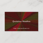 Kreislaufpatchwork Rot bis Grün Visitenkarte (Rückseite)