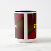 Kreislaufpatchwork Rot bis Grün Zweifarbige Tasse (Mittel)