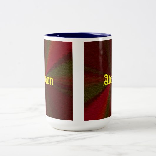 Kreislaufpatchwork Rot bis Grün Zweifarbige Tasse (Mittel)