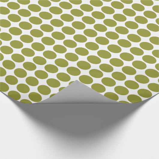 Kreislaufplätze - Olive Green on White Geschenkpapier (Ecke)