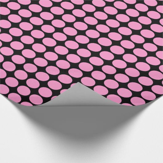 Kreislaufplätze - rosa auf schwarz geschenkpapier (Ecke)