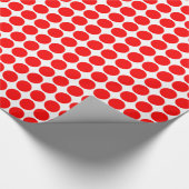 Kreislaufplätze - rot auf Weiß Geschenkpapier (Ecke)