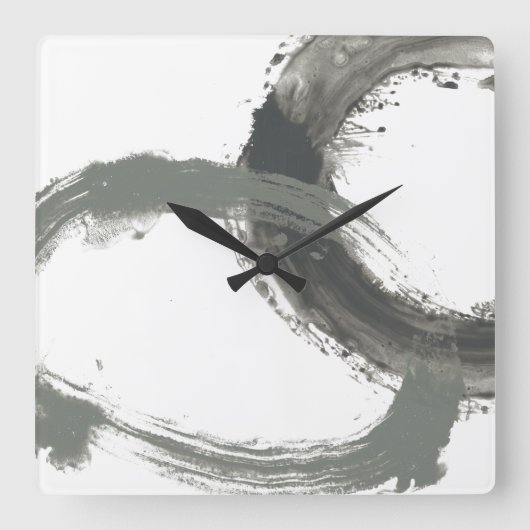 Kreislaufreaktion Quadratische Wanduhr (Vorderseite)