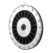 Kreislaufzieldesign | Schwarz/Weiß Dartscheibe (Vorderseite rechts)
