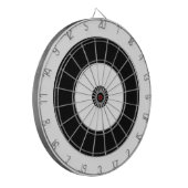 Kreislaufzieldesign | Schwarz/Weiß Dartscheibe (Vorderseite Links)
