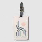 Kreislinien der abstrakten geometrischen Kunstlini Gepäckanhänger (Vorderseite Vertikal)