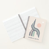 Kreislinien der abstrakten geometrischen Kunstlini Notizblock (Innenseite)