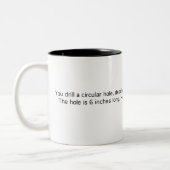 Kreisloch durch Bereich Zweifarbige Tasse (Links)