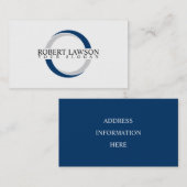 Kreislogo der Farbe zwei mit Ihrem Text nach innen Visitenkarte (Vorne/Hinten)