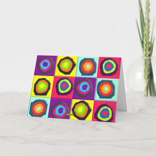 Kreismuster Dankeskarte (Rückseite)