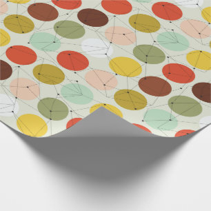 Kreismuster der 1970er Jahre Geschenkpapier