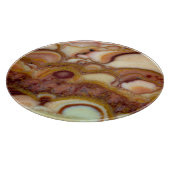 Kreismuster des Onyx-Steins Schneidebrett (Ecke)