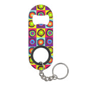Kreismuster elastische Haarbindung Mini Flaschenöffner (Rückseite)