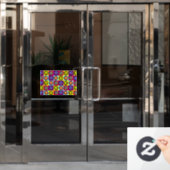 Kreismuster Fensteraufkleber (Büro Tür)
