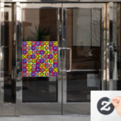 Kreismuster Fensteraufkleber (Büro Tür)