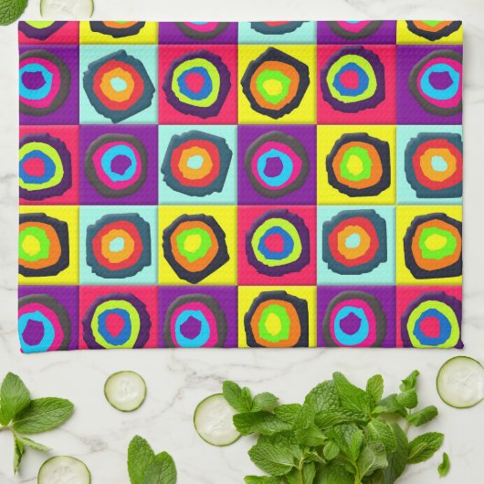 Kreismuster Geschirrtuch (Gefaltet)