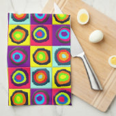 Kreismuster Geschirrtuch (Viertel Falte)