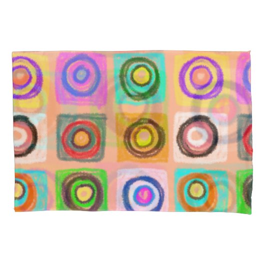 Kreismuster Kissenbezug (Vorderseite-Links)