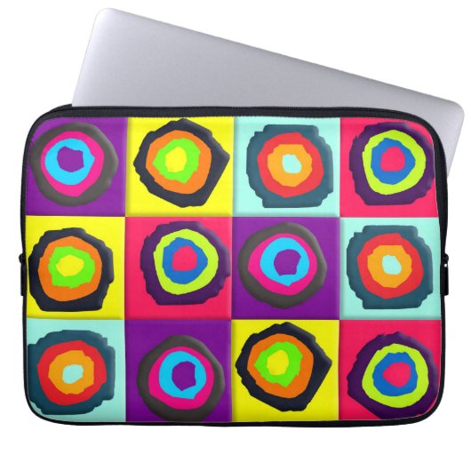 Kreismuster Laptopschutzhülle (Vorderseite)