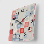 Kreismuster Quadratische Wanduhr (Winkel)