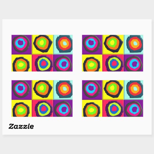 Kreismuster Rechteckiger Aufkleber (Blatt)