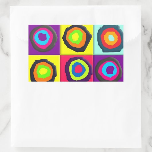 Kreismuster Rechteckiger Aufkleber (Tasche)