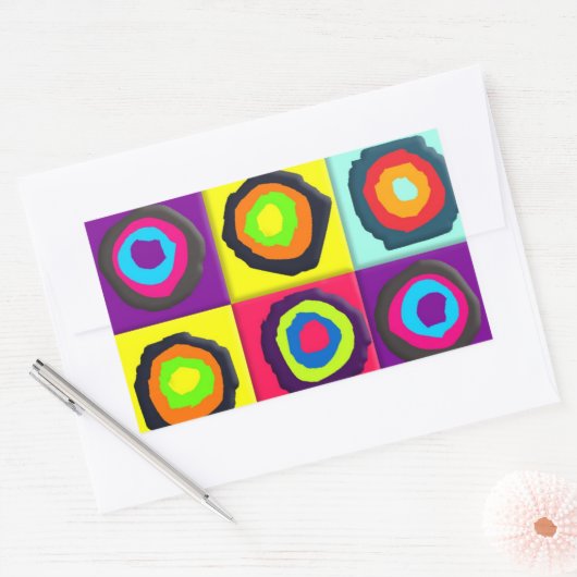Kreismuster Rechteckiger Aufkleber (Umschlag)