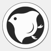 Kreispfeife Runder Aufkleber (Vorderseite)