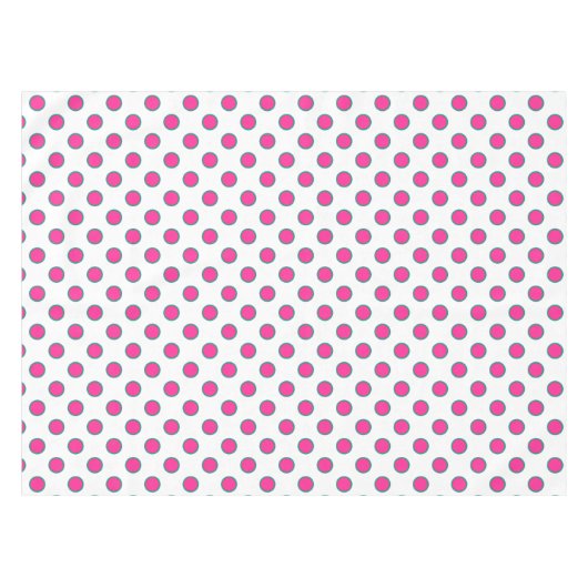 Kreispunkttischdecke des Rosas u. des Aqua grüne Tischdecke (Vorderseite (Horizontal))