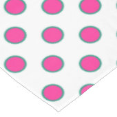 Kreispunkttischdecke des Rosas u. des Aqua grüne Tischdecke (Schrägansicht)