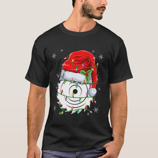 Kreissäge mit Weihnachtsmannmütze Xmas Light Ch T-Shirt (Vorderseite)
