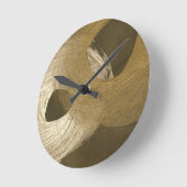 KreisSandsturm in TAN und in dunklem Brown Runde Wanduhr (Winkel)